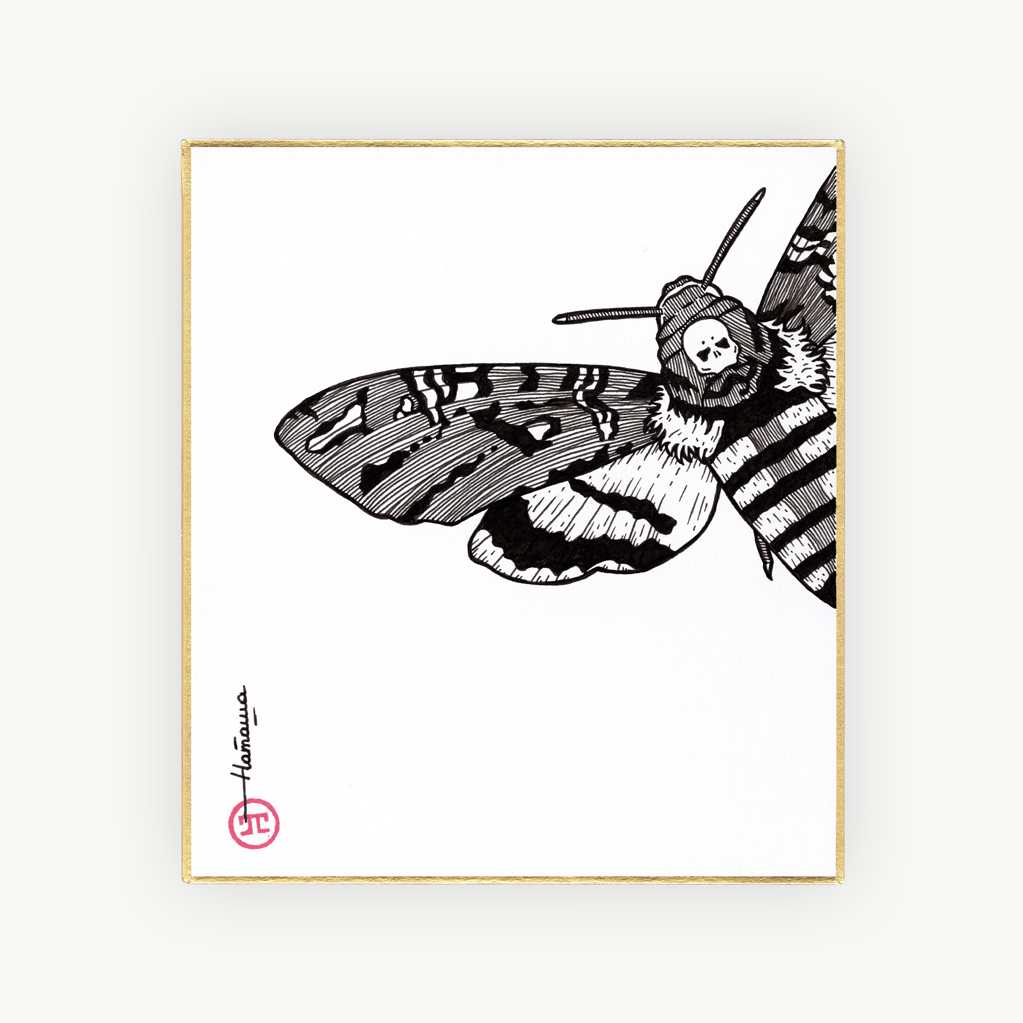 Shikishi Sunshōan Hawk Moth by L'Œuvre au Noir