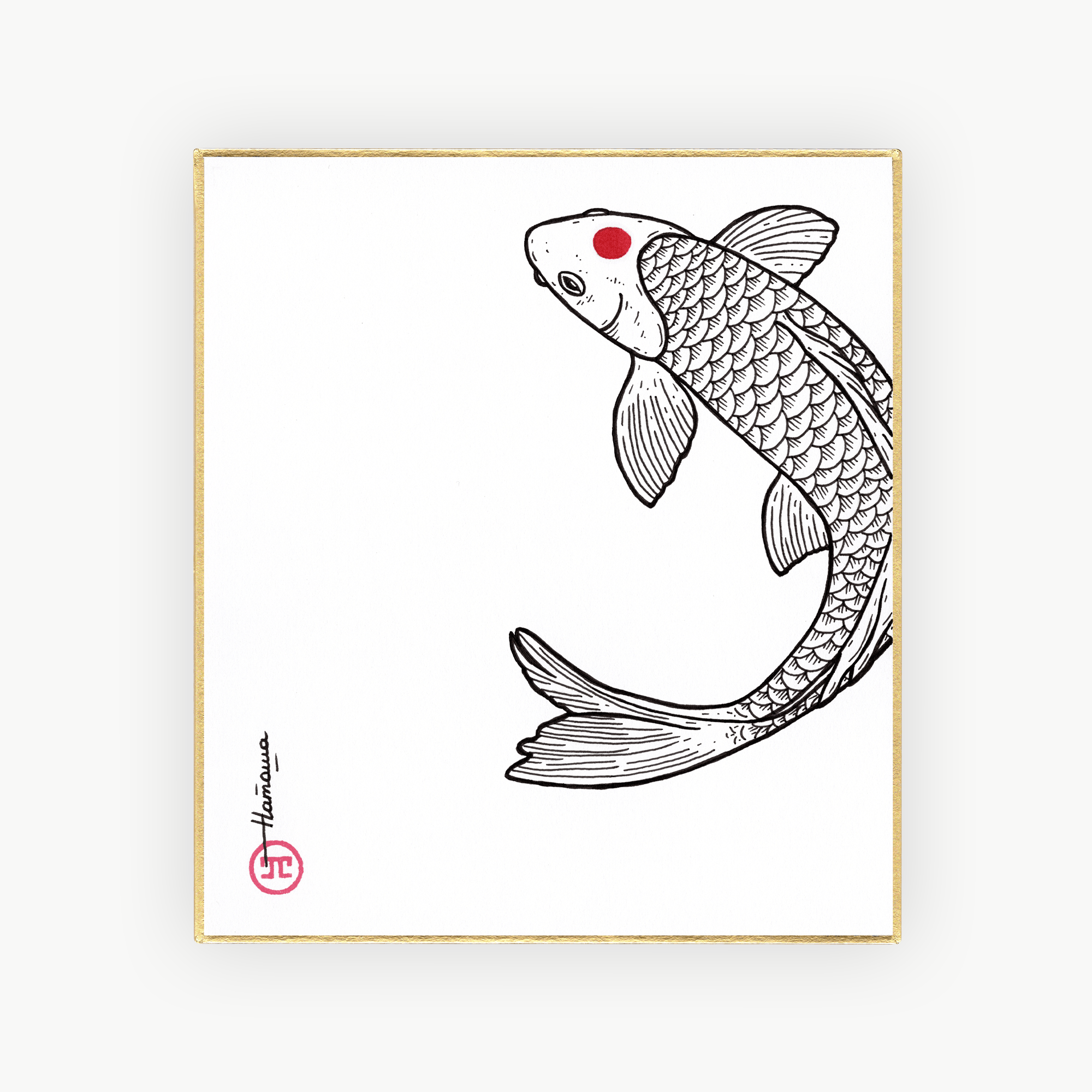 Shikishi Sunshōan Tancho Koi by L'Œuvre au Noir