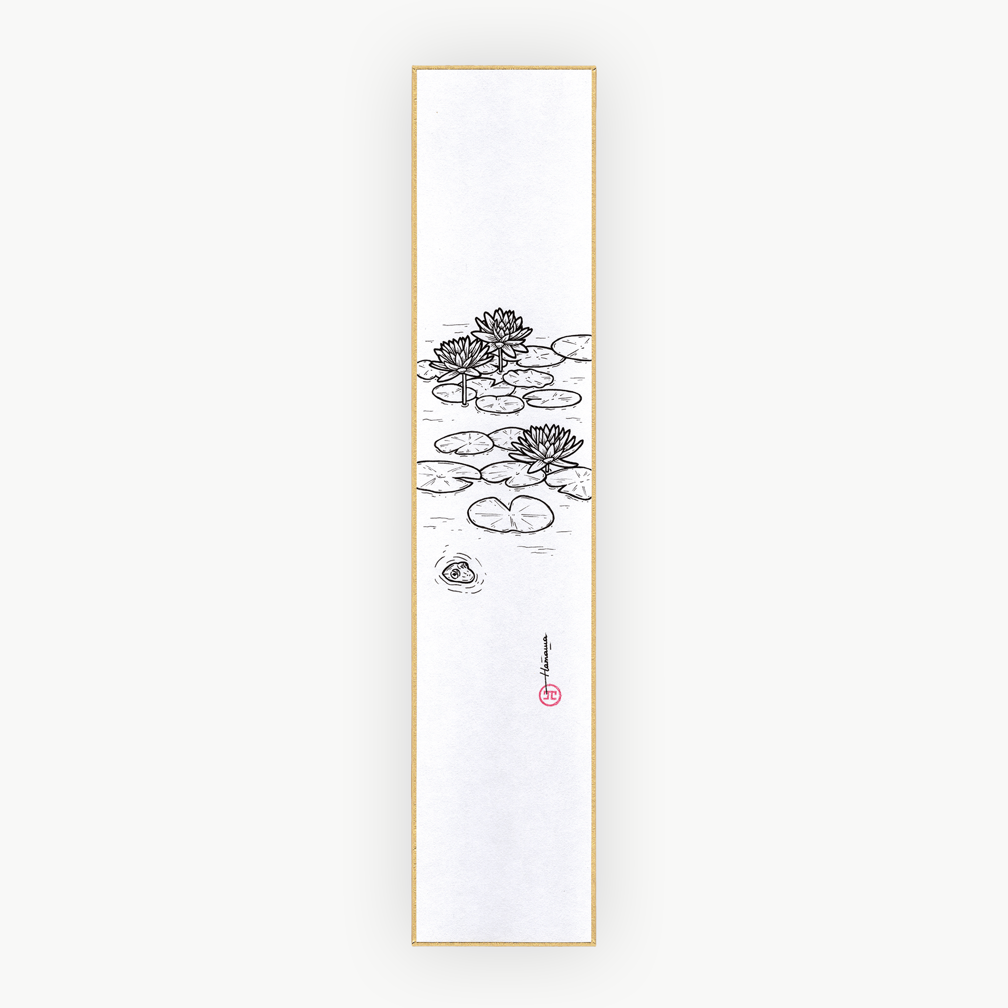 Tanzaku Grenouille & Nénuphars par L'Œuvre au Noir