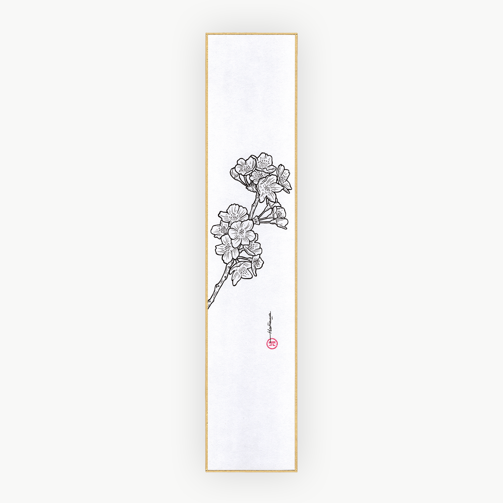 Tanzaku Fleurs de Cerisier par L'Œuvre au Noir