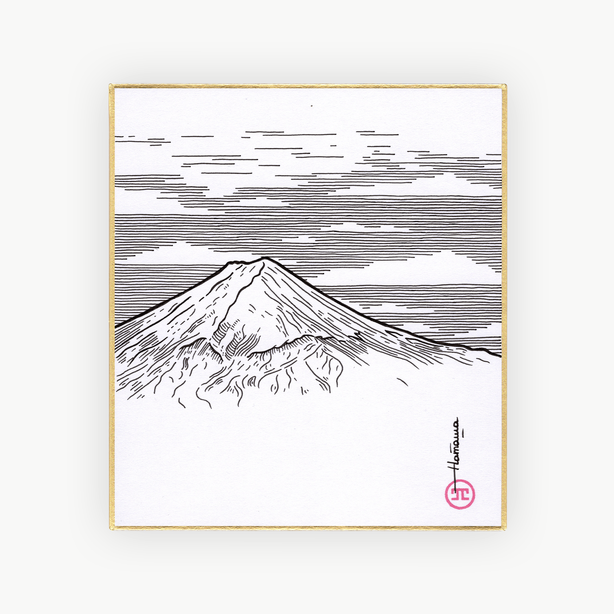 Shikishi Sunshōan Mont Fuji par L'Œuvre au Noir