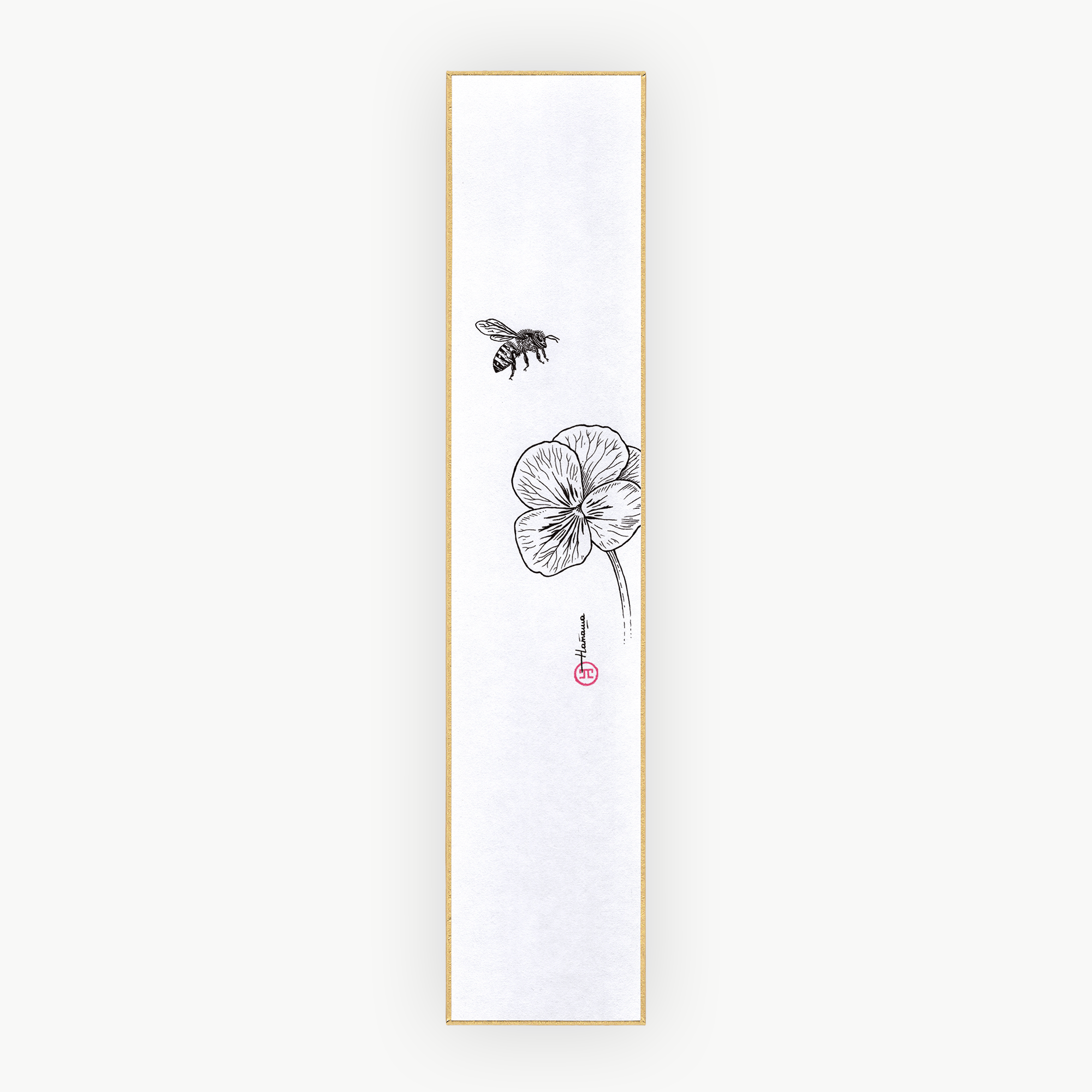 Tanzaku Abeille & Pensée par L'Œuvre au Noir